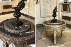 Antique-Brass-Marble-Granite-Stone-Gold-Leaf-Table-Statue-Art-Gilding-Restoration-Finishing